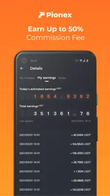 Pionex android App screenshot 1